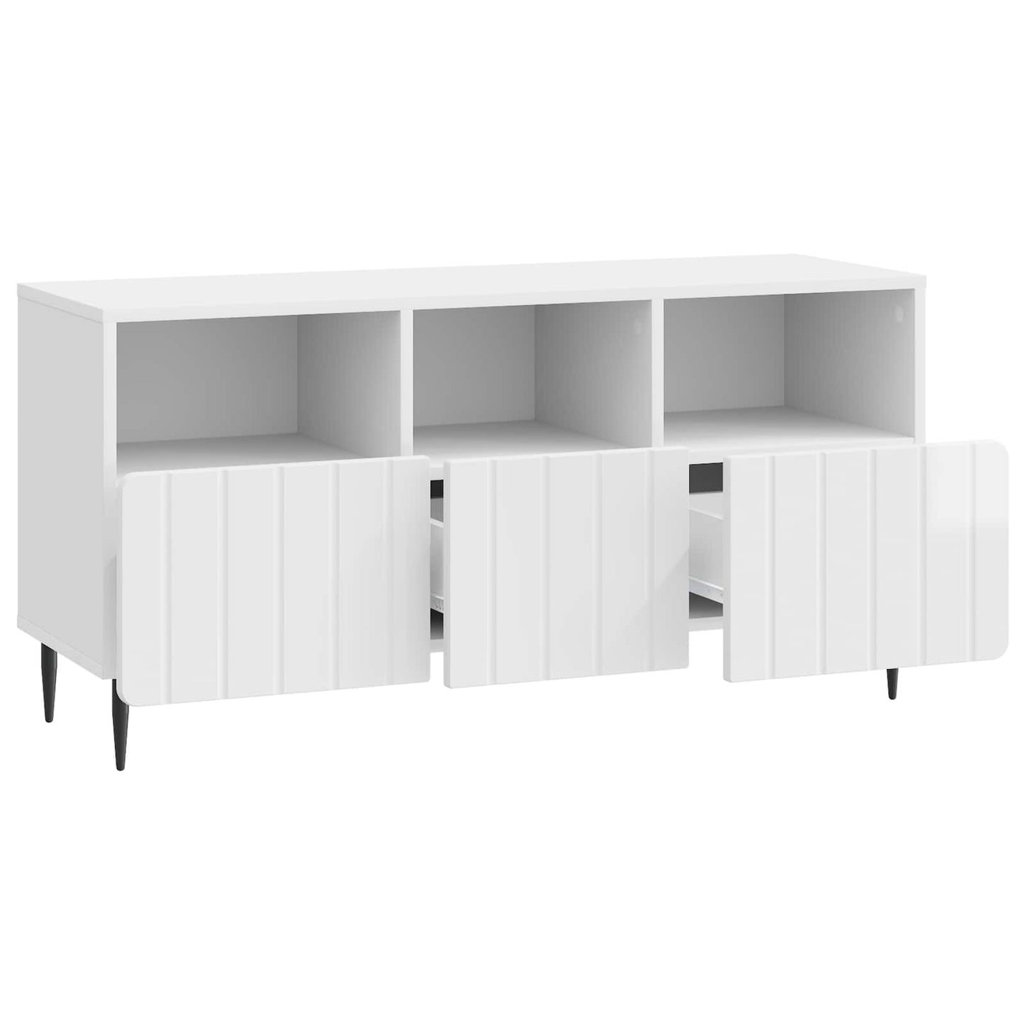 TV-Schränk Hochglanz Weiß 102 x 34,5 x 50 cm Holzwerkstoff