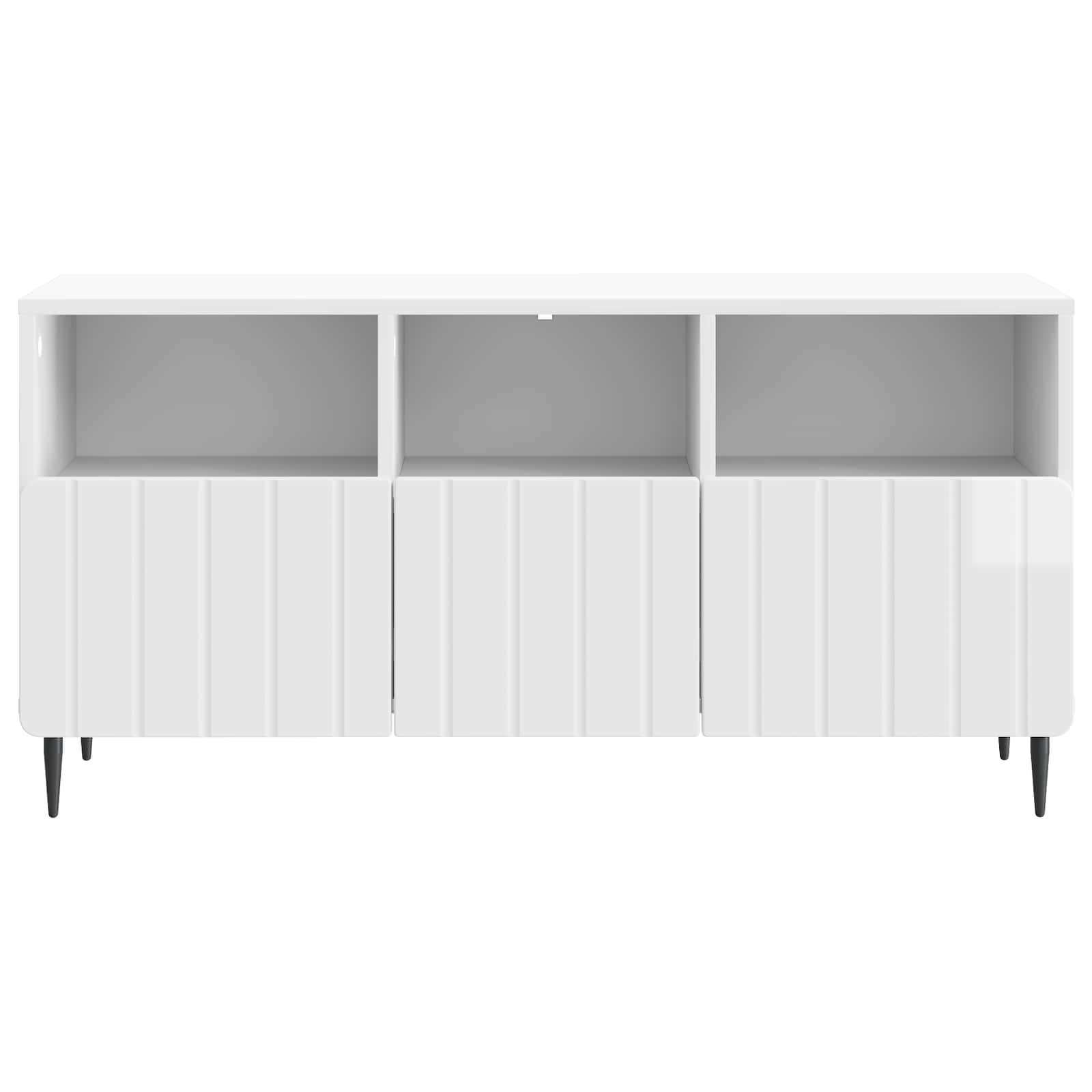 TV-Schränk Hochglanz Weiß 102 x 34,5 x 50 cm Holzwerkstoff