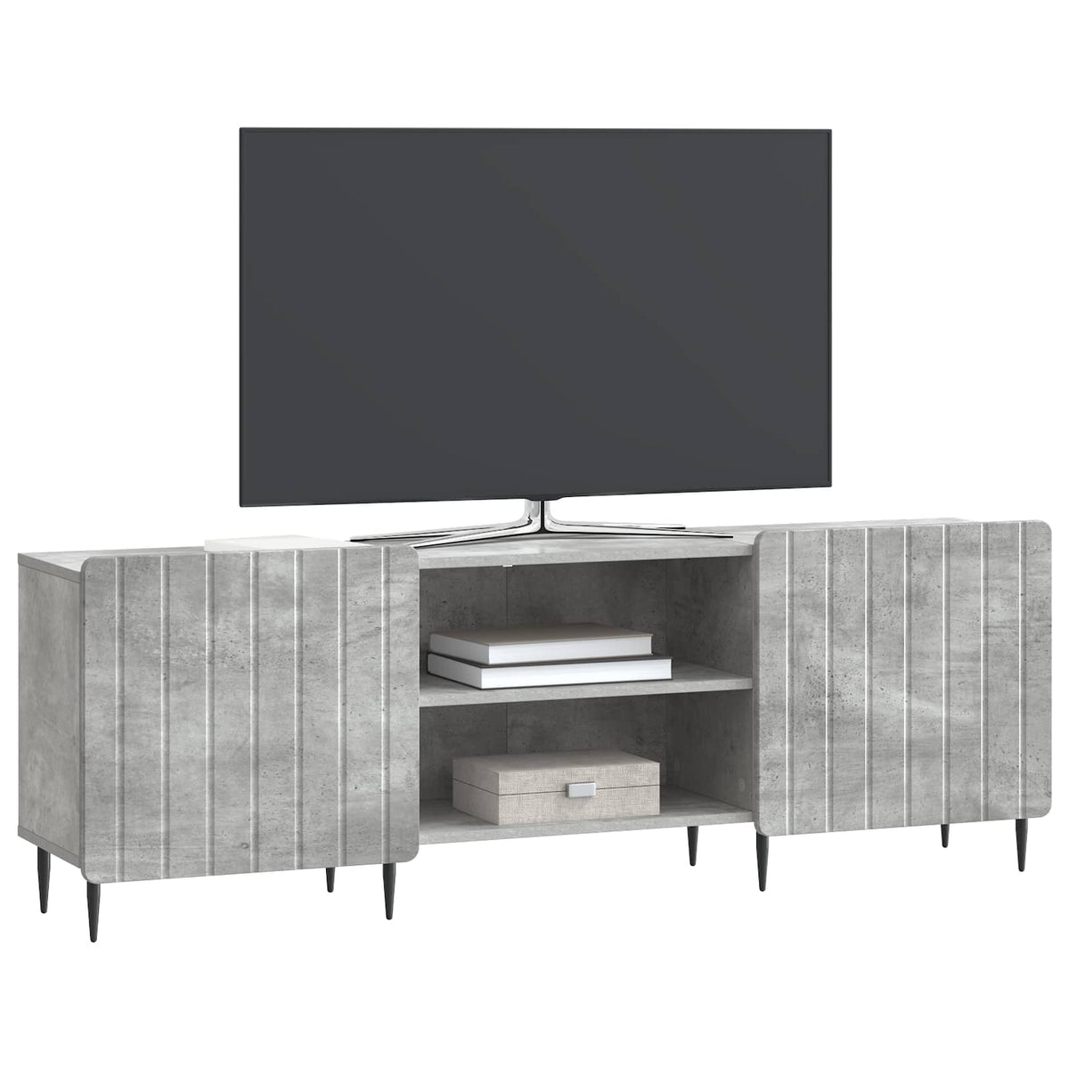 TV-Schränk Betongrau 150 x 31 x 52 cm Holzwerkstoff