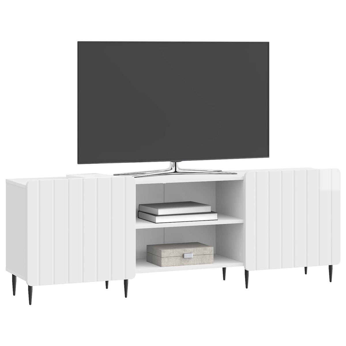 TV-Schränk Hochglanz Weiß 150 x 31 x 52 cm Holzwerkstoff