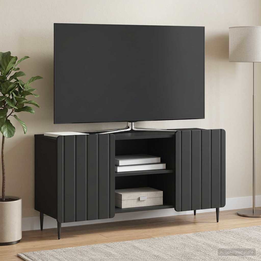 TV-Schränk 102 x 34,5 x 52 cm Schwarz Holzwerkstoff