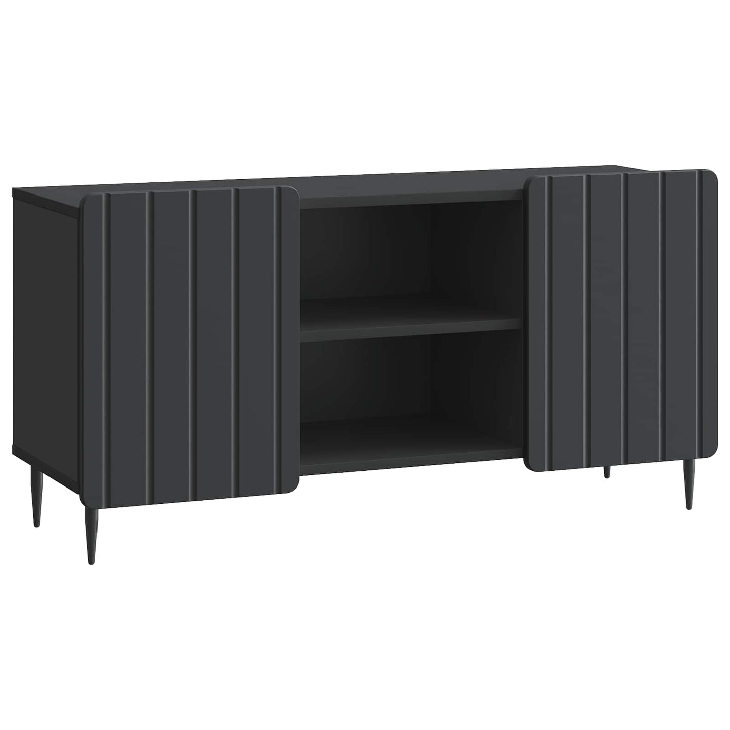 TV-Schränk 102 x 34,5 x 52 cm Schwarz Holzwerkstoff