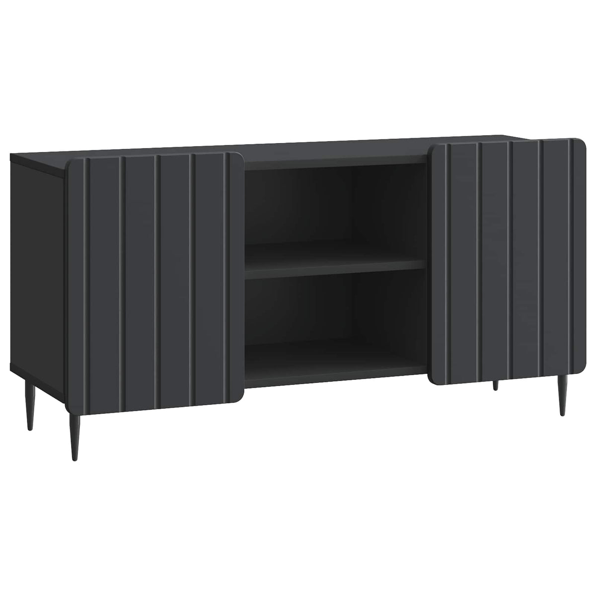 TV-Schränk 102 x 34,5 x 52 cm Schwarz Holzwerkstoff
