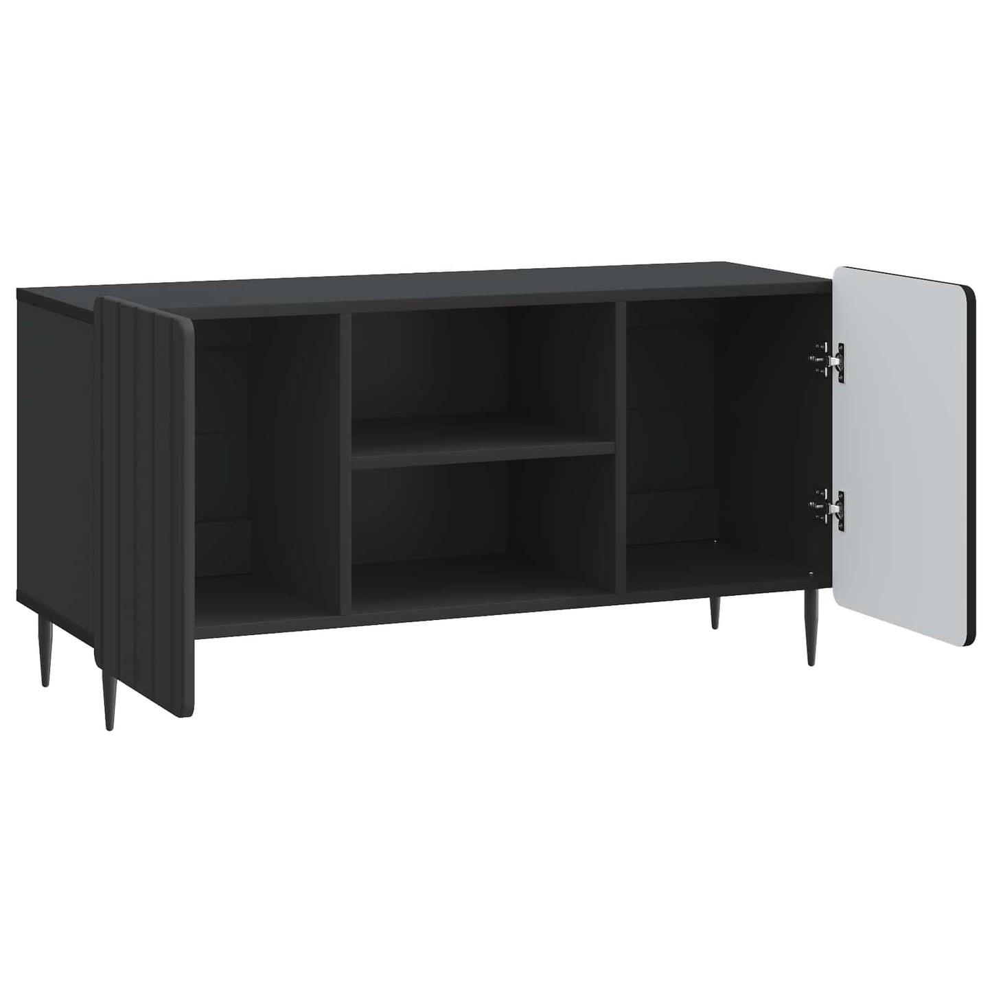 TV-Schränk 102 x 34,5 x 52 cm Schwarz Holzwerkstoff
