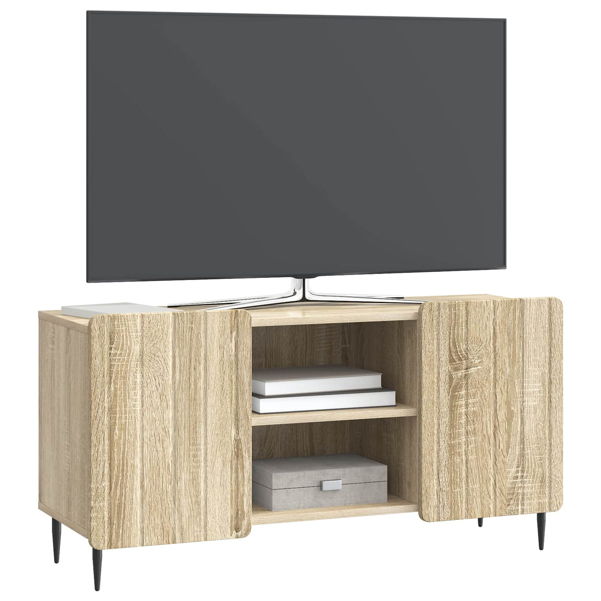 TV-Schränk 102 x 34,5 x 52 cm Sonoma-Eiche Holzwerkstoff