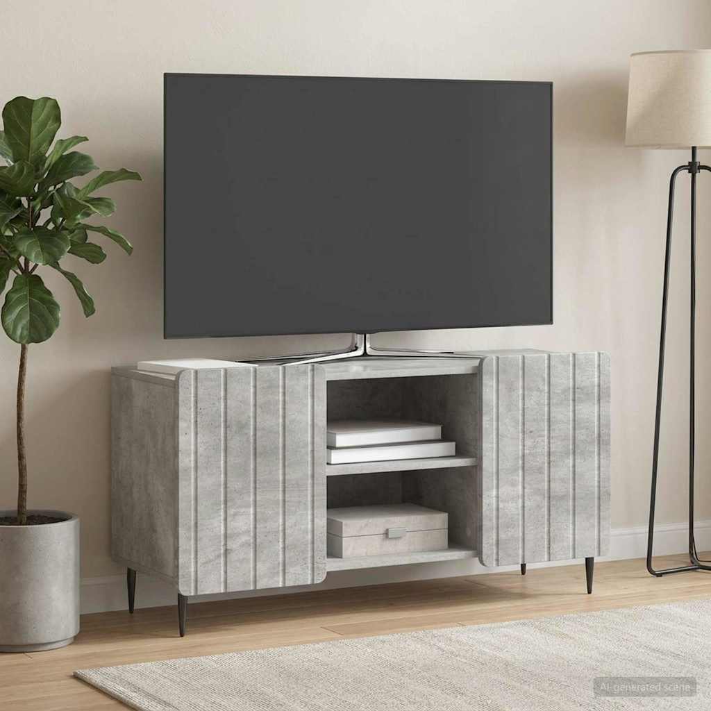 TV-Schränk 102 x 34,5 x 52 cm Betongrau Holzwerkstoff