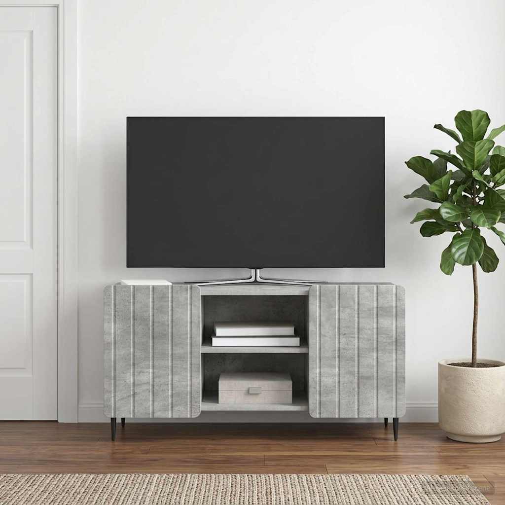 TV-Schränk 102 x 34,5 x 52 cm Betongrau Holzwerkstoff