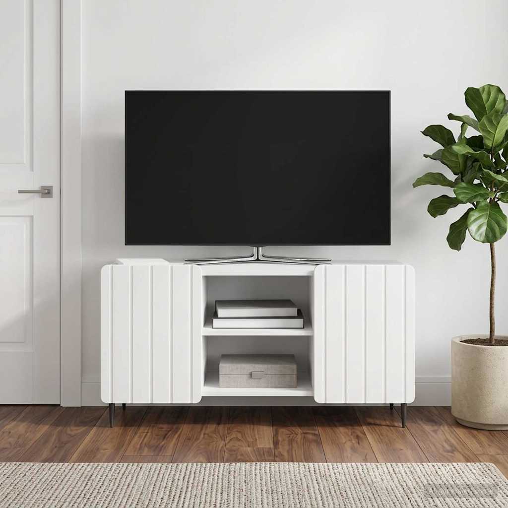 TV-Schränk 102 x 34,5 x 52 cm Hochglanz Weiß Holzwerkstoff
