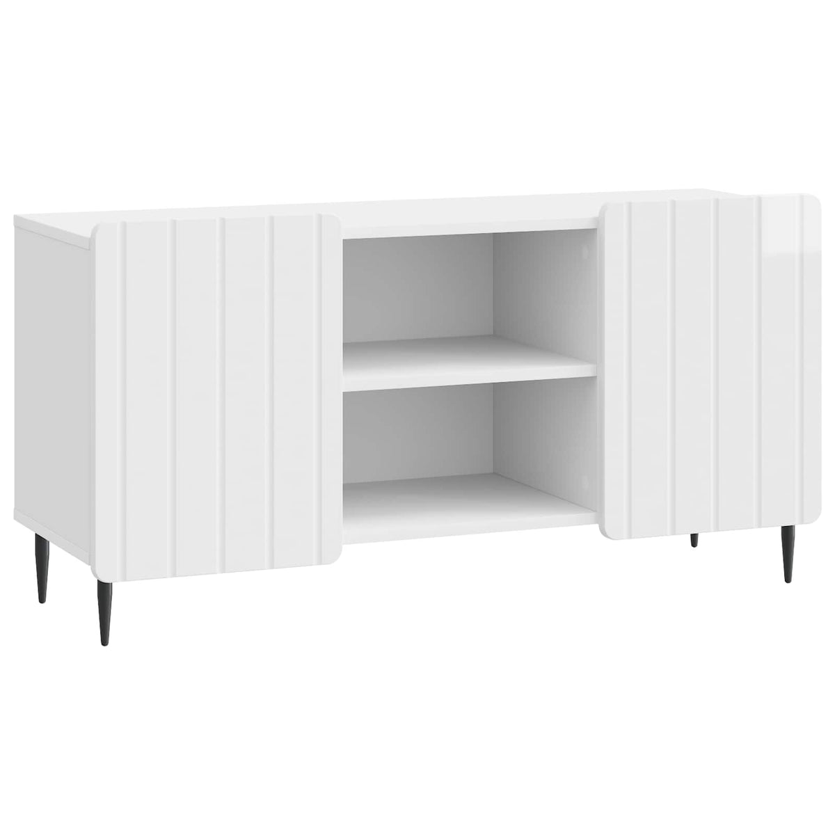 TV-Schränk 102 x 34,5 x 52 cm Hochglanz Weiß Holzwerkstoff