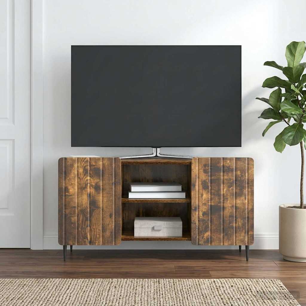 TV-Schränk 102 x 34,5 x 52 cm Räuchereiche Holzwerkstoff