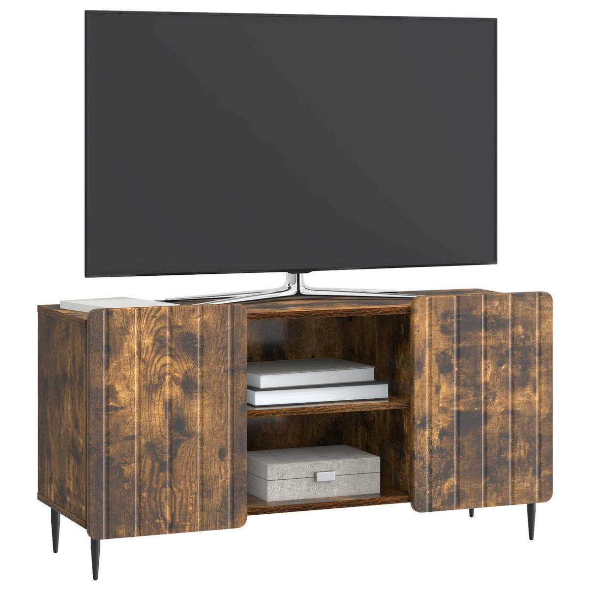 TV-Schränk 102 x 34,5 x 52 cm Räuchereiche Holzwerkstoff