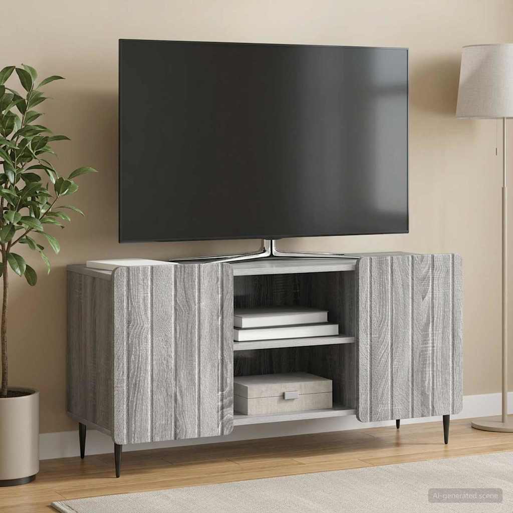 TV-Schränk 102 x 34,5 x 52 cm Sonoma-Grau Holzwerkstoff