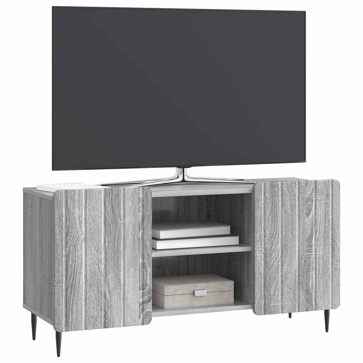 TV-Schränk 102 x 34,5 x 52 cm Sonoma-Grau Holzwerkstoff
