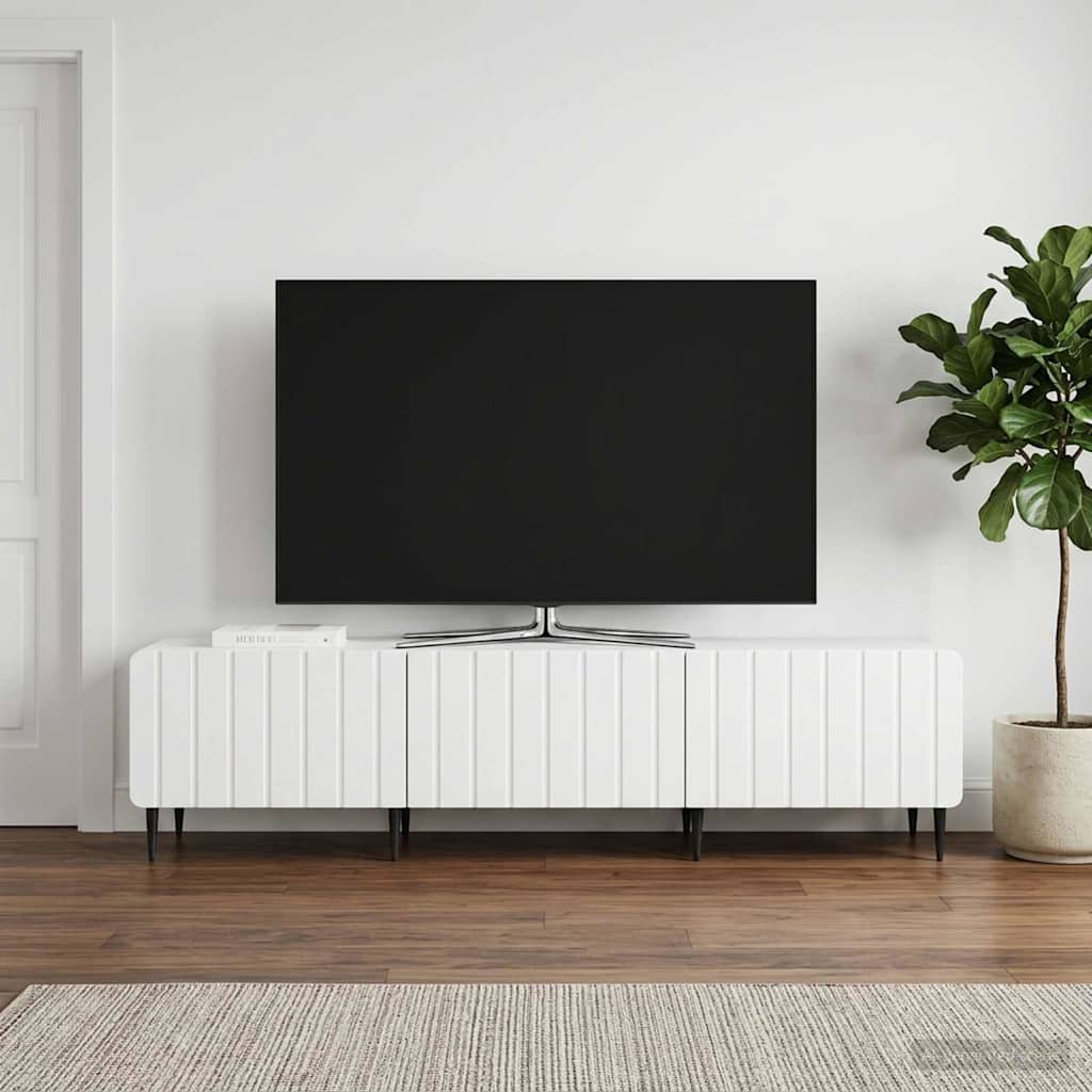 TV-Schränk mit Schubladen Weiß 147 x 34,5 x 32 cm Holzwerkstoff
