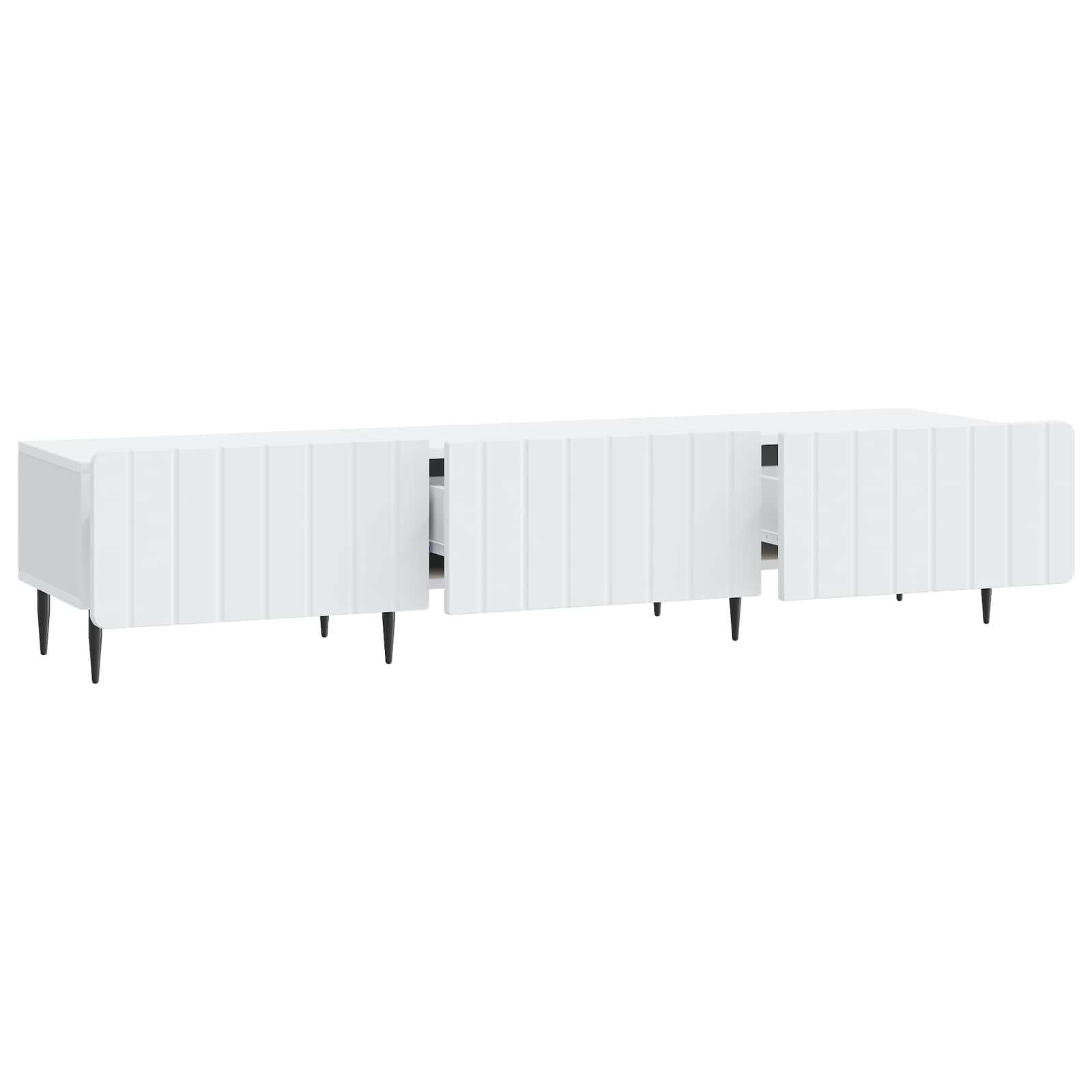 TV-Schränk mit Schubladen Weiß 147 x 34,5 x 32 cm Holzwerkstoff