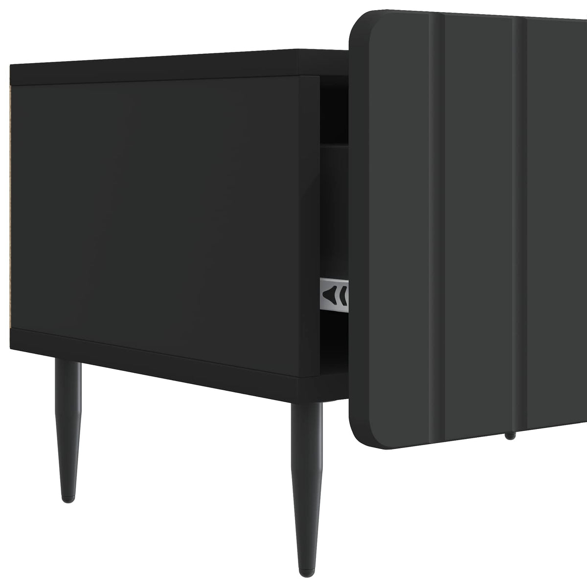 TV-Schränk Schwarz 147 x 34,5 x 32 cm Holzwerkstoff
