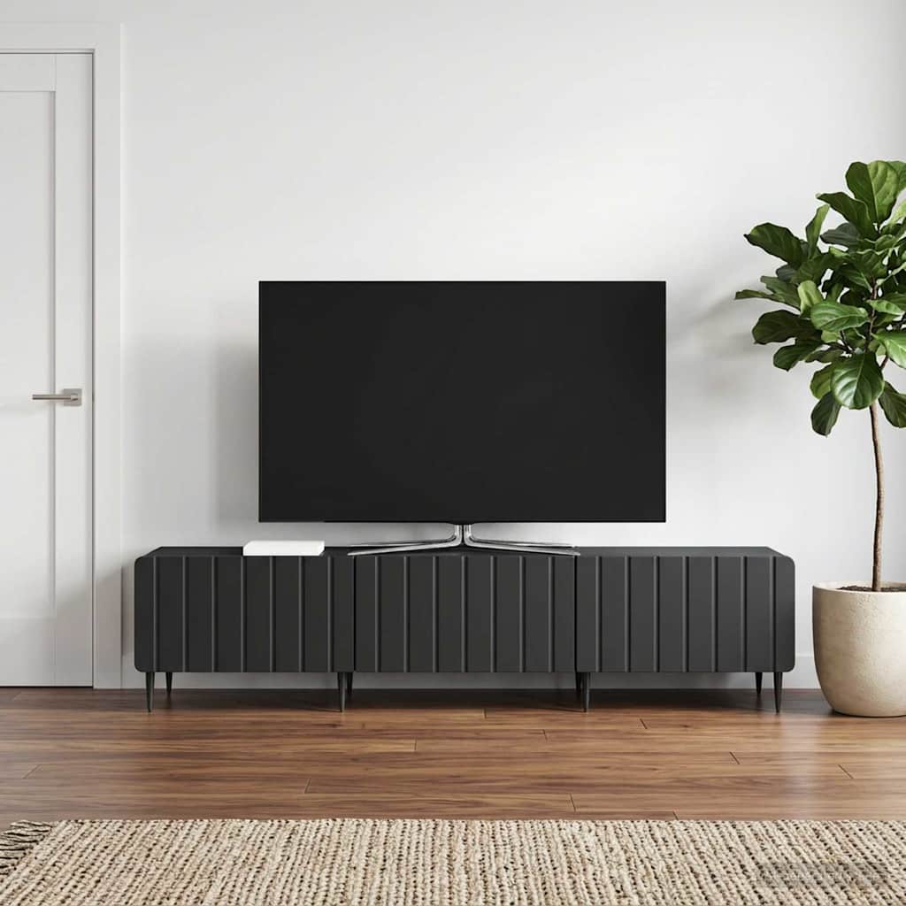 TV-Schränk Schwarz 147 x 34,5 x 32 cm Holzwerkstoff