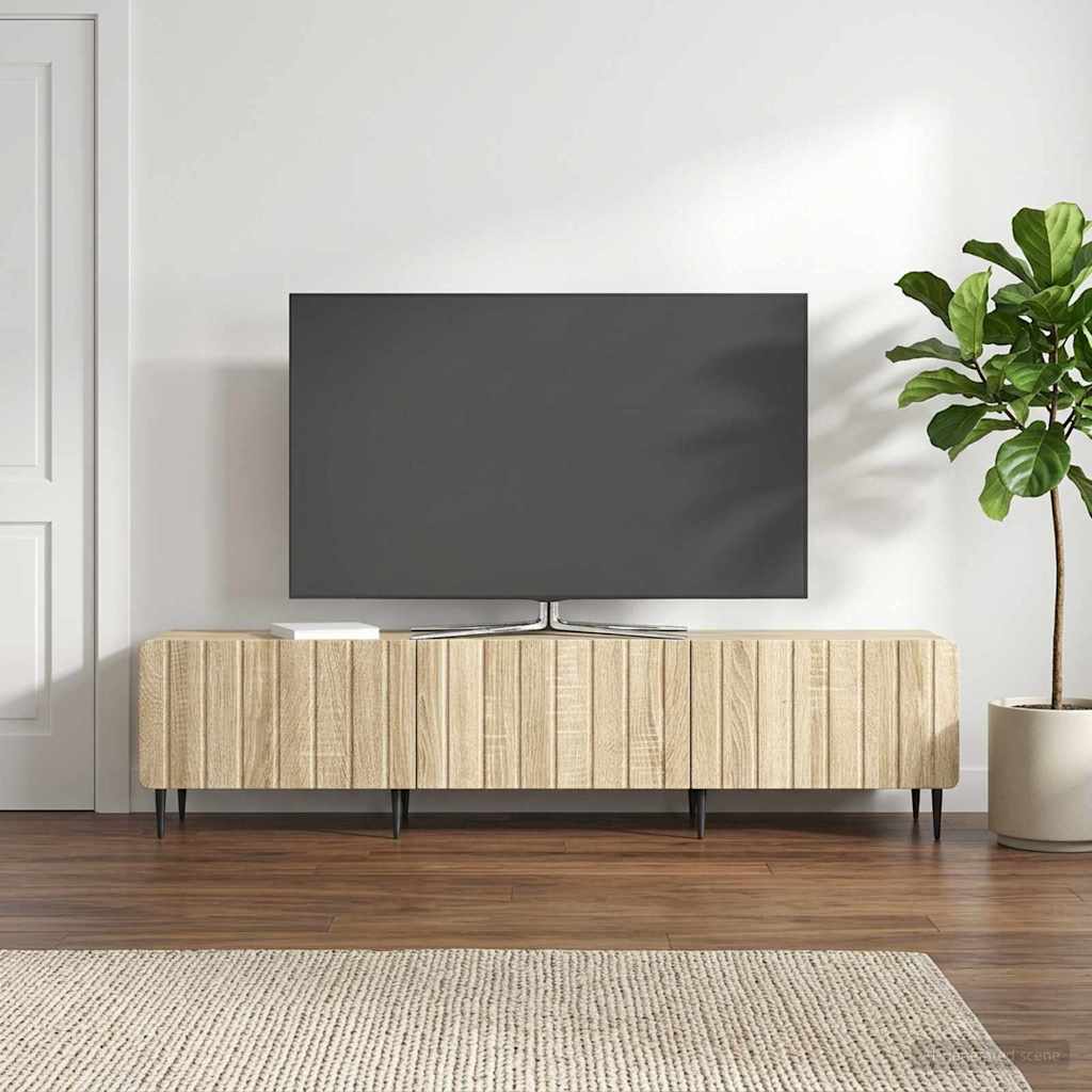 TV-Schränk 147 x 34,5 x 32 cm Sonoma-Eiche Holzwerkstoff