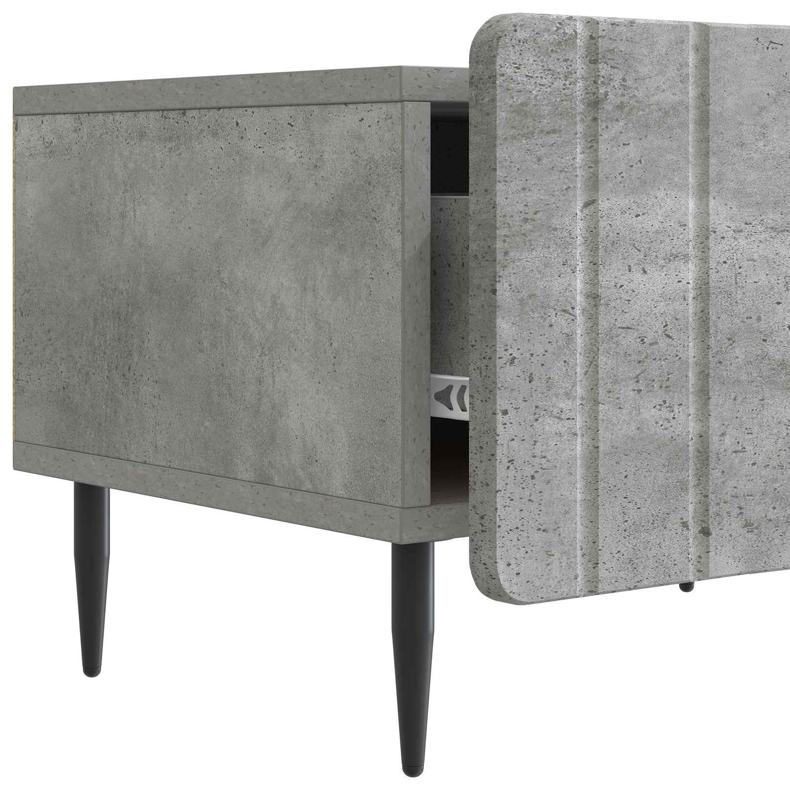 TV-Schränk Betongrau 147 x 34,5 x 32 cm Holzwerkstoff