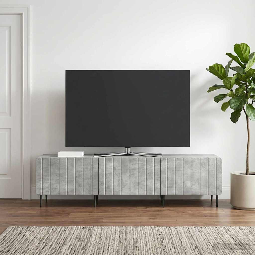 TV-Schränk Betongrau 147 x 34,5 x 32 cm Holzwerkstoff