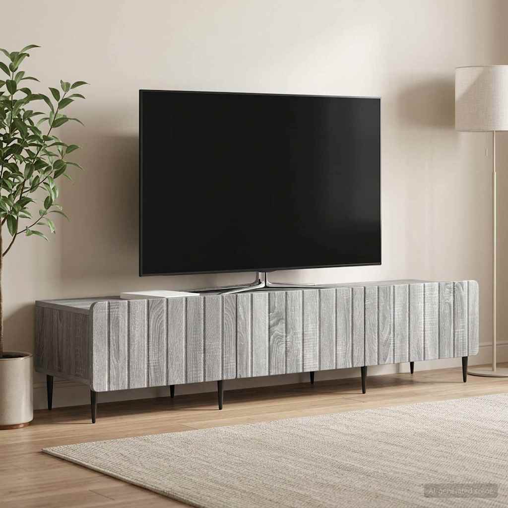 TV-Schränk Graues Sonoma 147 x 34,5 x 32 cm Holzwerkstoff