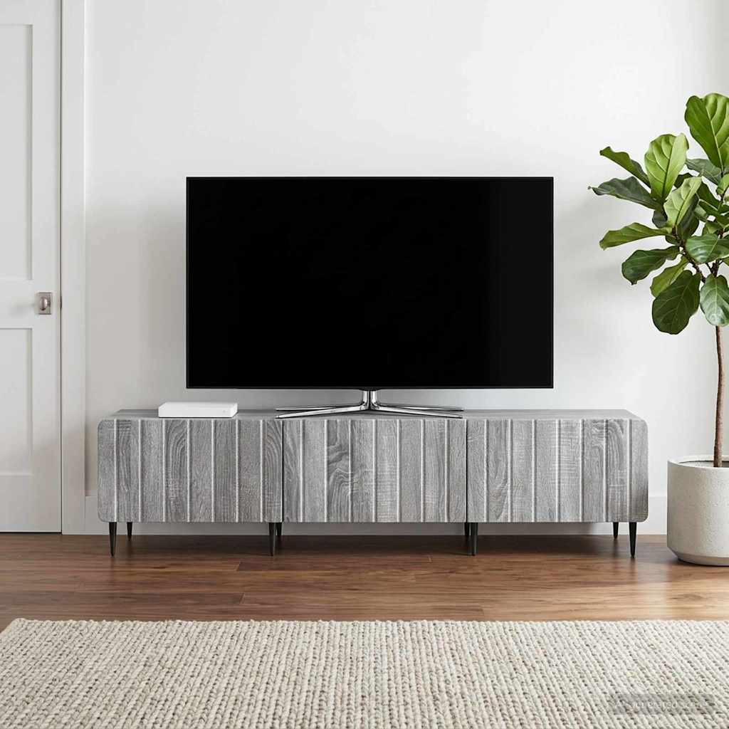 TV-Schränk Graues Sonoma 147 x 34,5 x 32 cm Holzwerkstoff