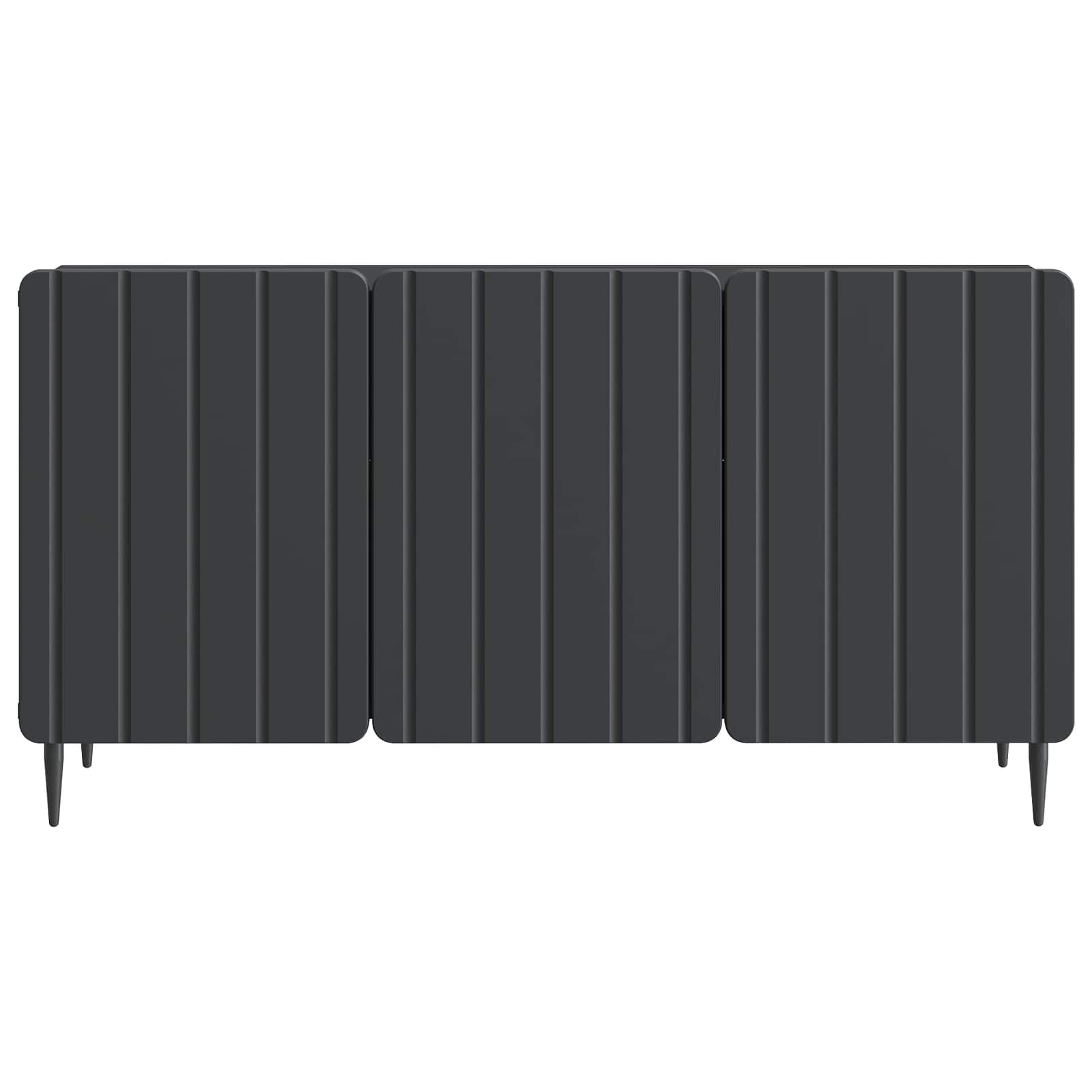 TV-Schränk 99 x 34,5 x 52 cm Schwarz Holzwerkstoff