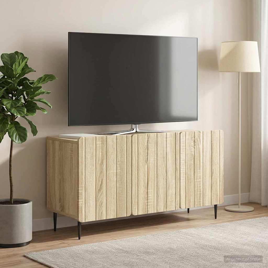 TV-Schränk 99 x 34,5 x 52 cm Sonoma-Eiche Holzwerkstoff