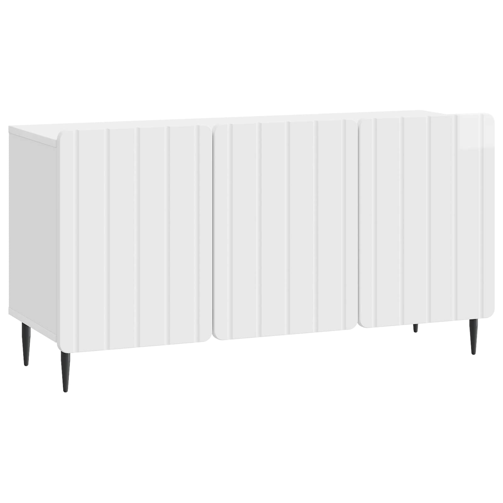 TV-Schränk 99 x 34,5 x 52 cm Hochglanz Weiß Holzwerkstoff