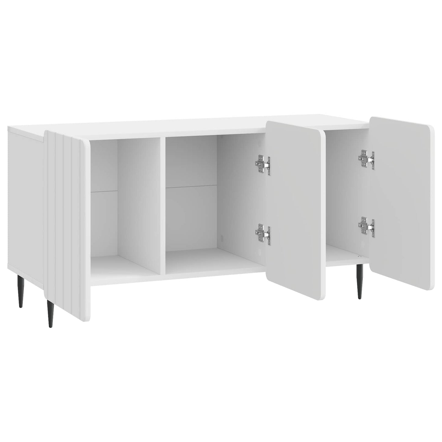 TV-Schränk 99 x 34,5 x 52 cm Hochglanz Weiß Holzwerkstoff