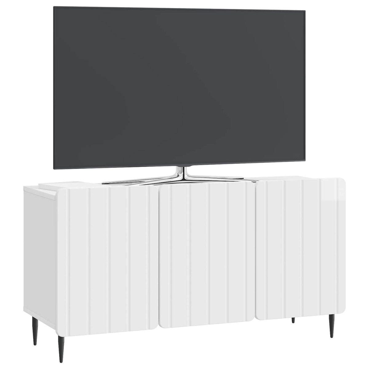 TV-Schränk 99 x 34,5 x 52 cm Hochglanz Weiß Holzwerkstoff