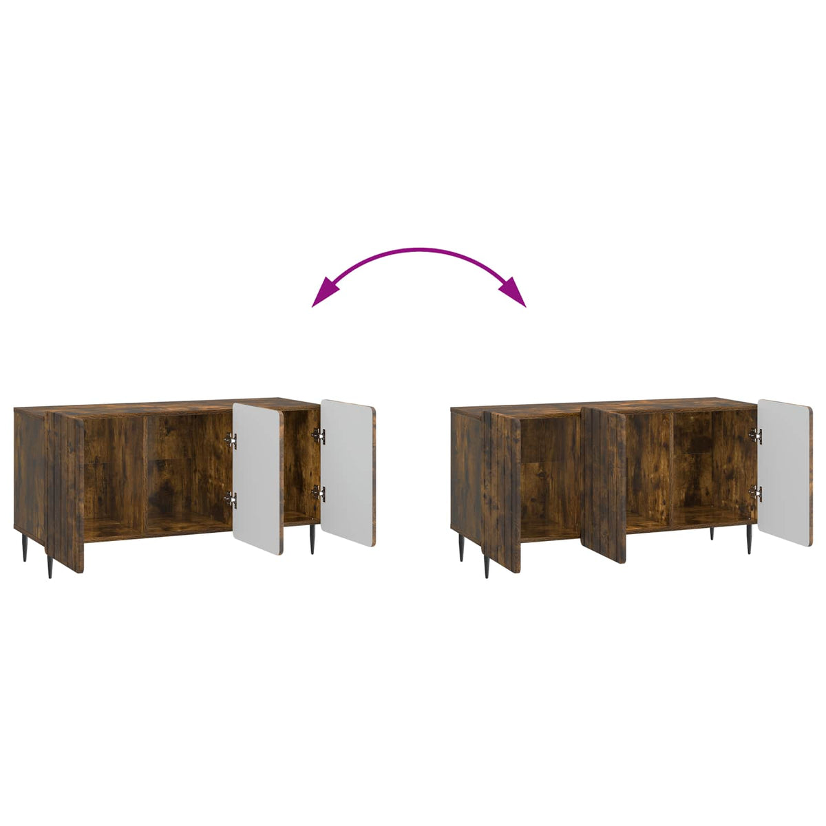 TV-Schränk 99 x 34,5 x 52 cm Räuchereiche Holzwerkstoff