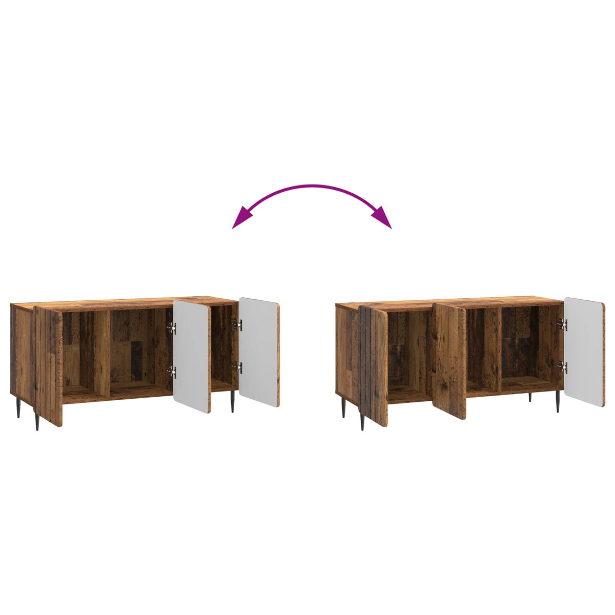 TV-Schränk 99 x 34,5 x 52 cm Altholz Holzwerkstoff