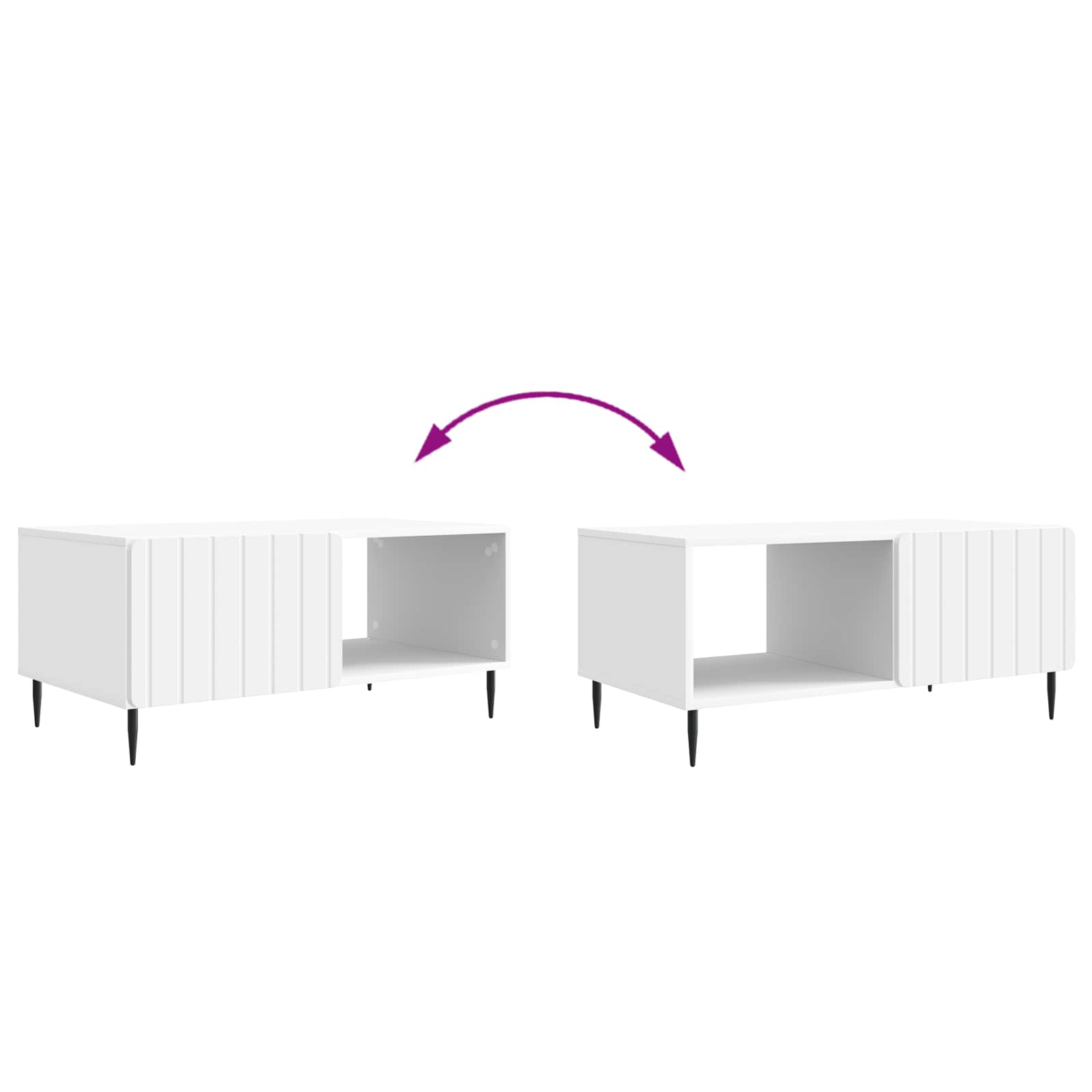 Couchtisch Weiß 90 x 50 x 40 cm Holzwerkstoff