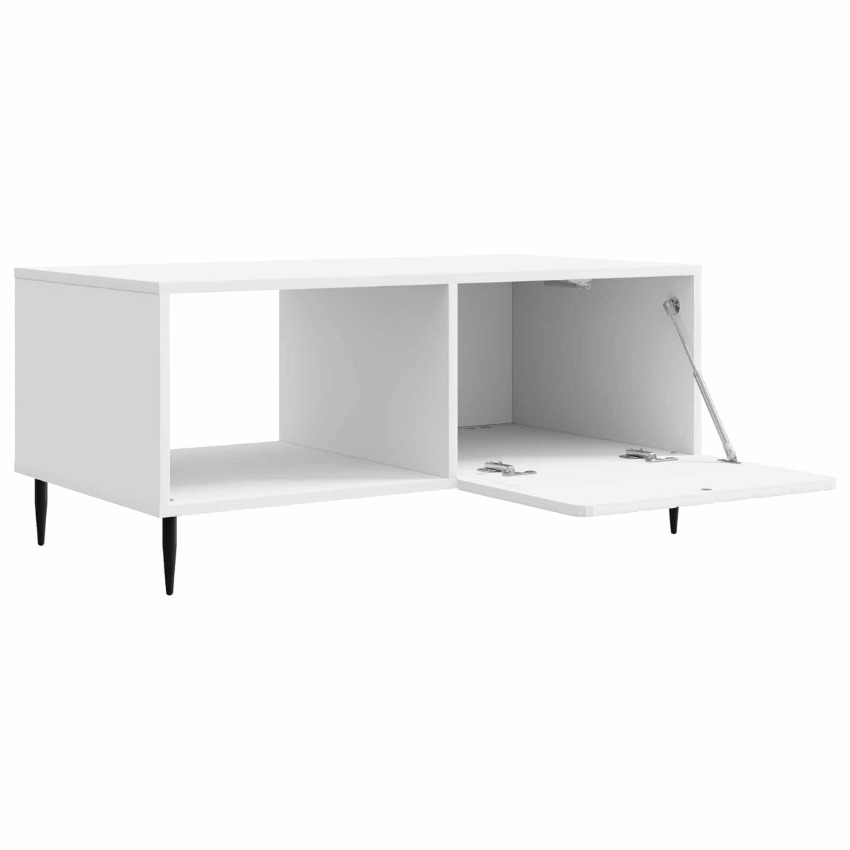 Couchtisch Hochglanz Weiß 90 x 50 x 40 cm Holzwerkstoff