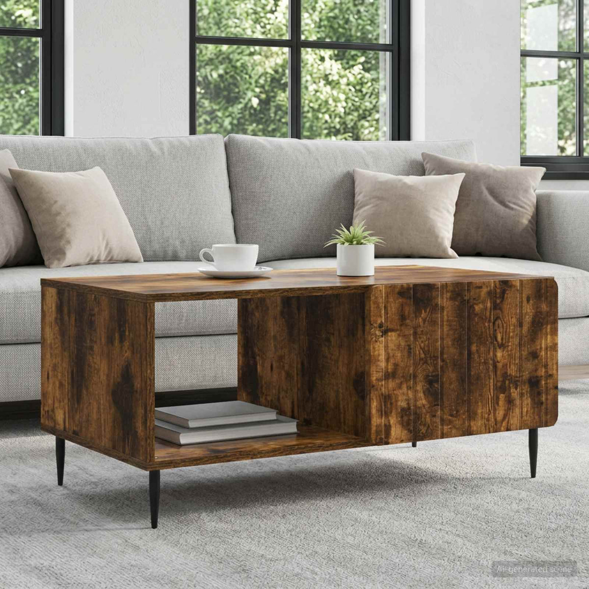 Couchtisch Geräucherte Eiche 90 x 50 x 40 cm Holzwerkstoff