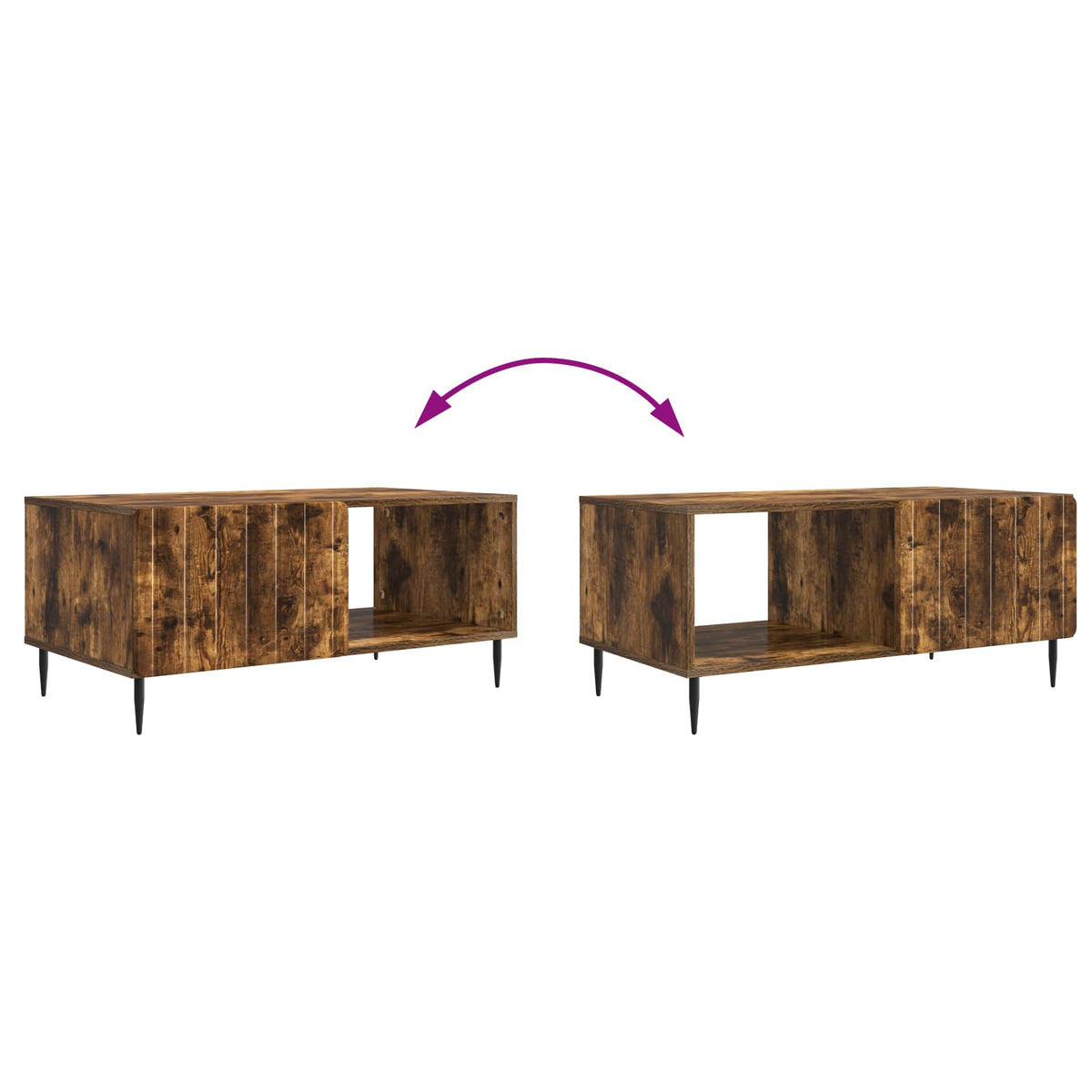 Couchtisch Geräucherte Eiche 90 x 50 x 40 cm Holzwerkstoff