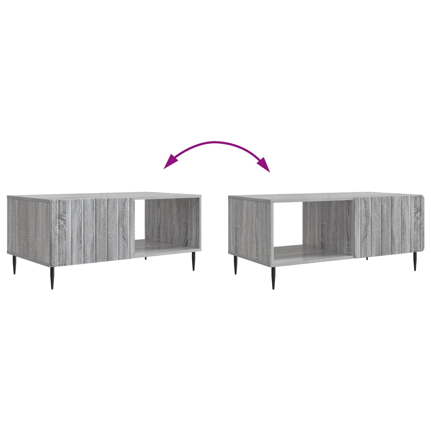 Couchtisch Grau Sonoma 90 x 50 x 40 cm Holzwerkstoff