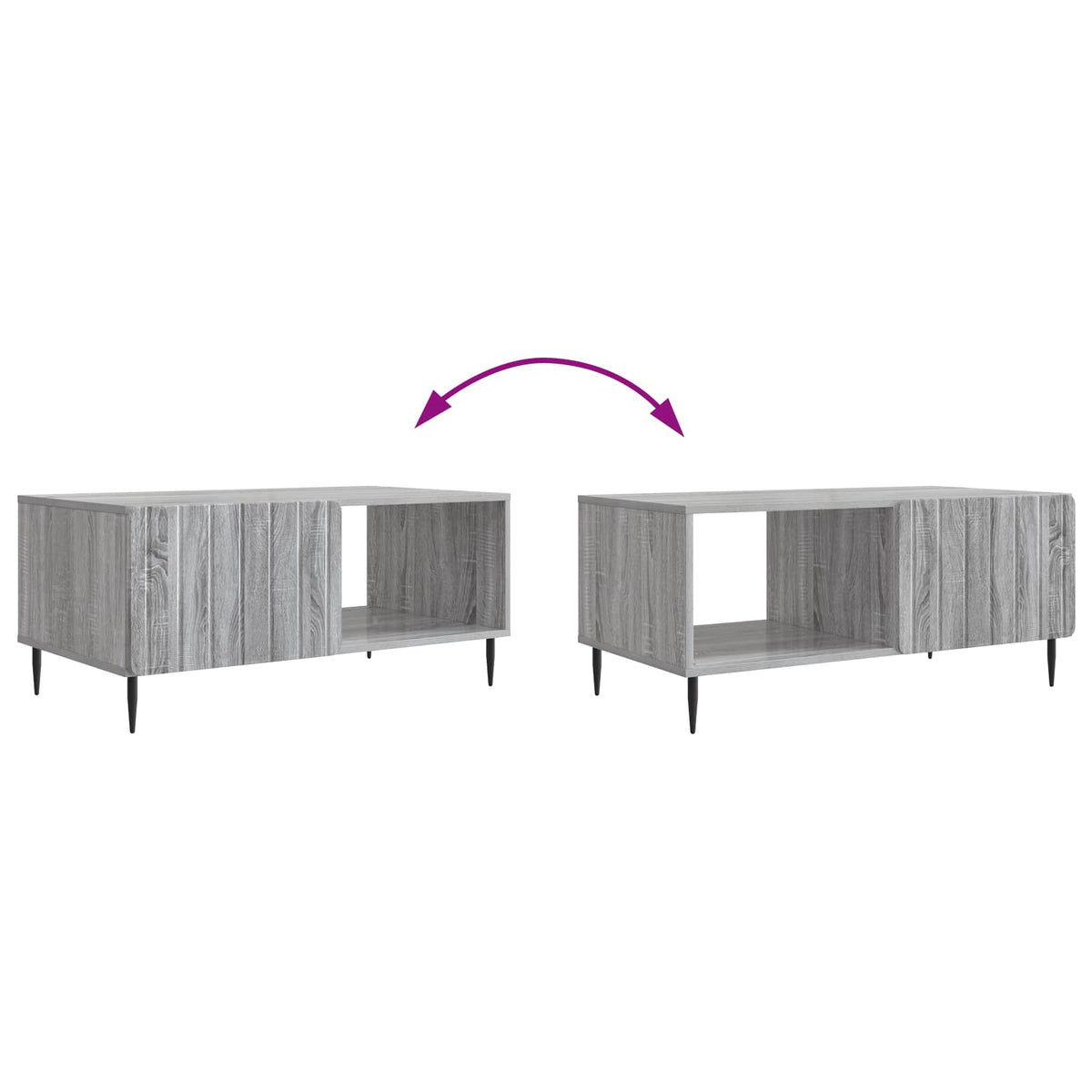 Couchtisch Grau Sonoma 90 x 50 x 40 cm Holzwerkstoff