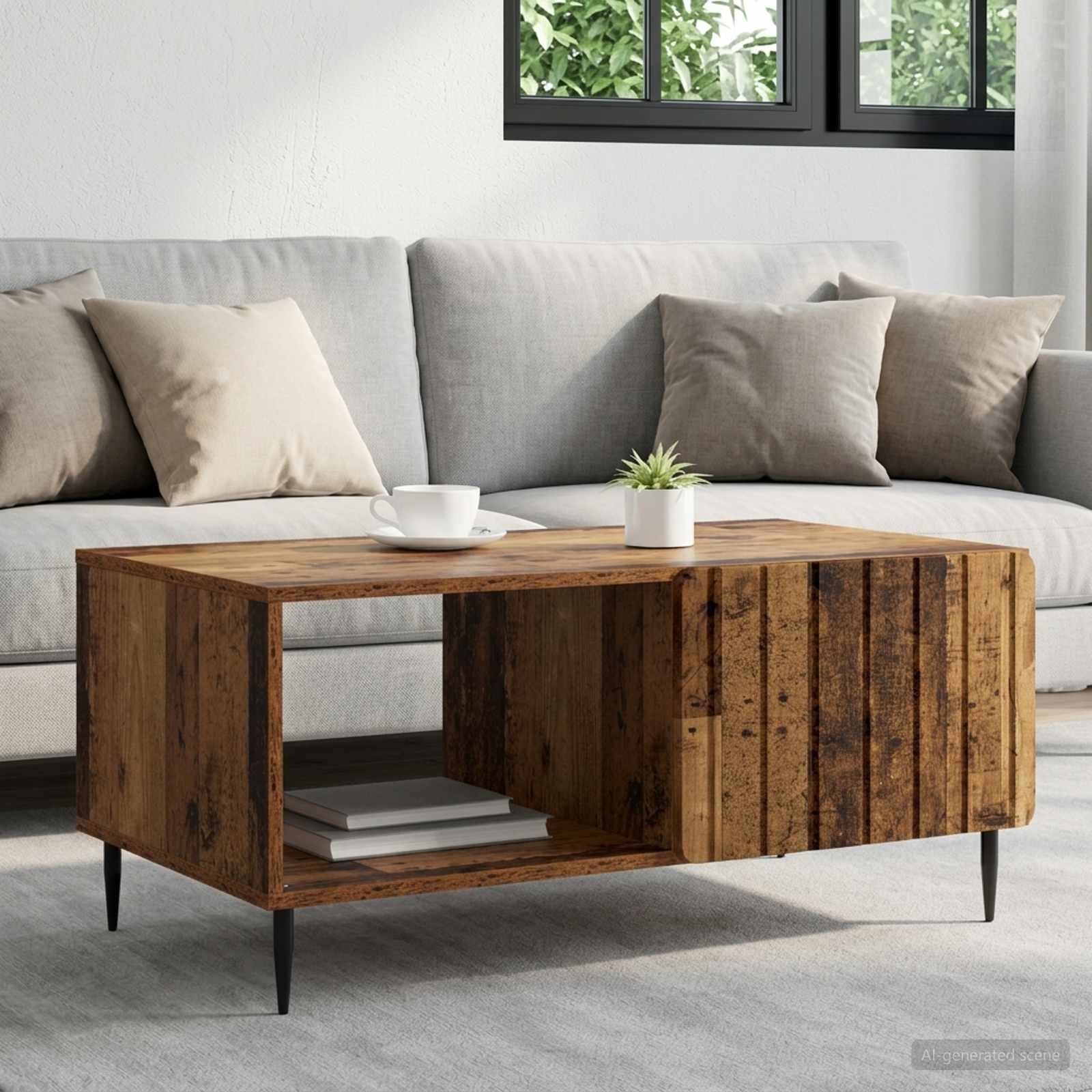 Couchtisch Altholz 90 x 50 x 40 cm Holzwerkstoff