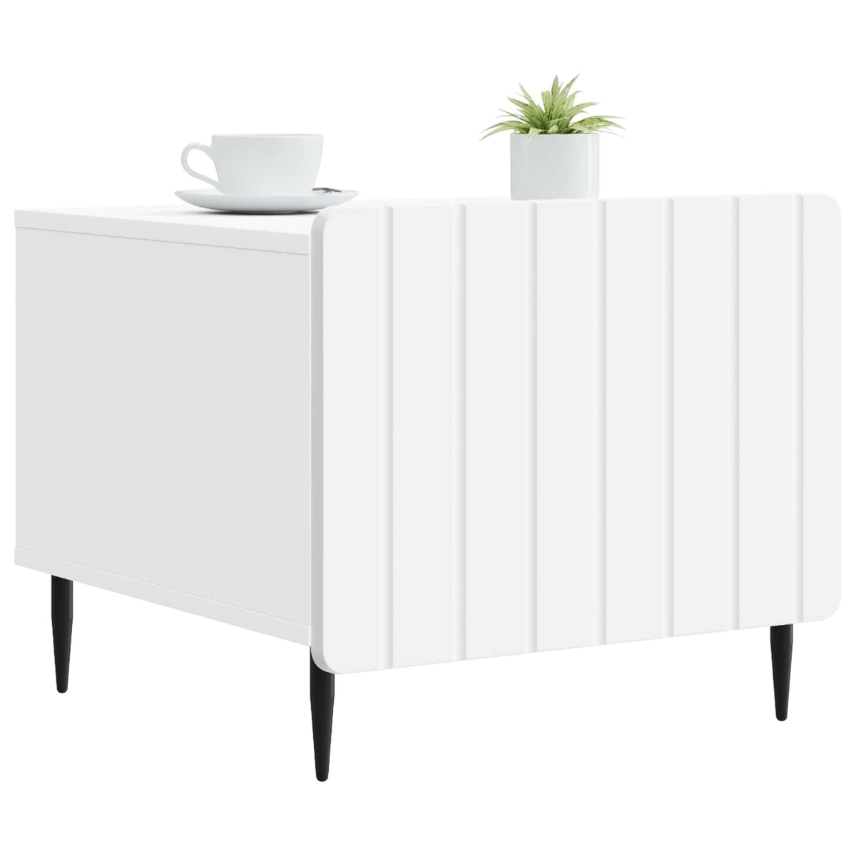 Couchtisch mit Schubladen Weiß 49 x 50 x 42 cm Holzwerkstoff