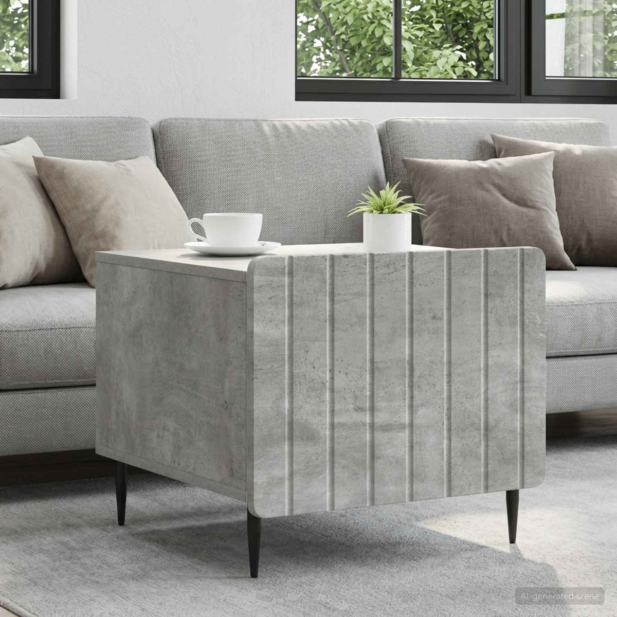Couchtisch Betongrau 49 x 50 x 42 cm Holzwerkstoff