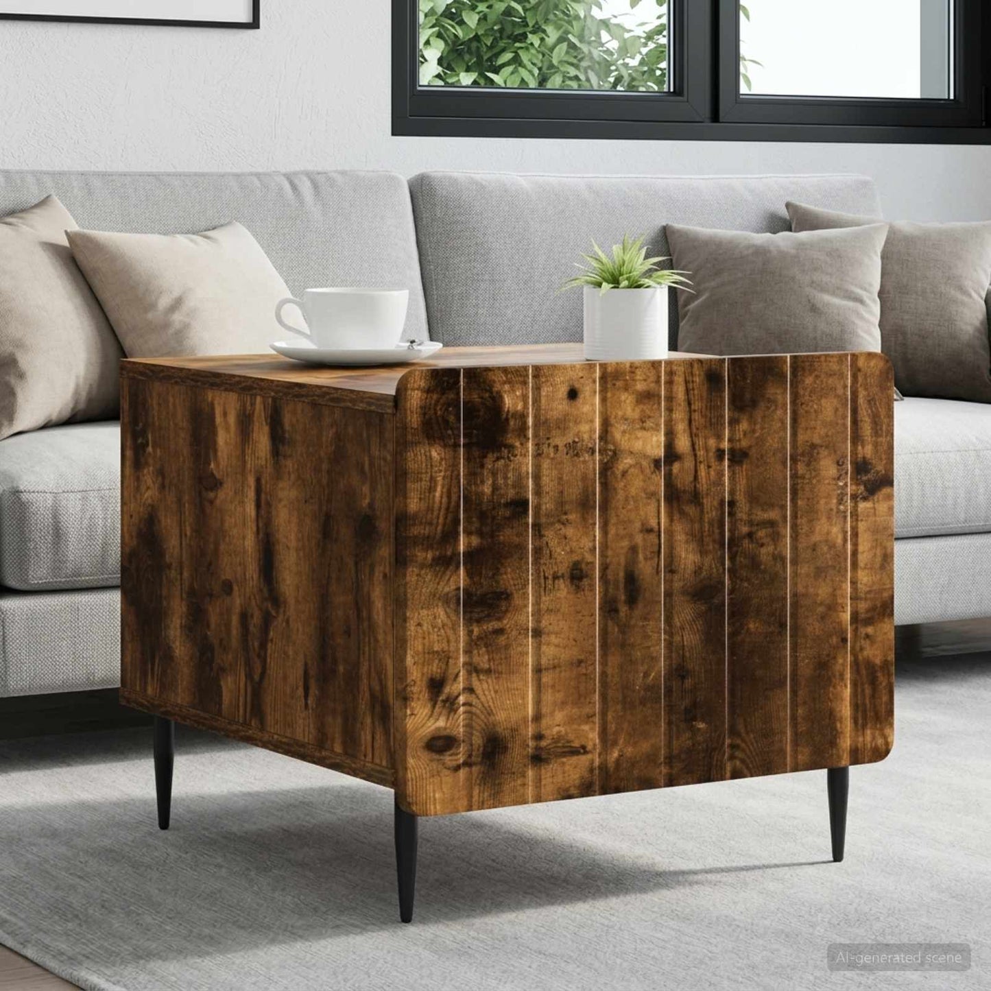 Couchtisch Geräucherte Eiche 49 x 50 x 42 cm Holzwerkstoff