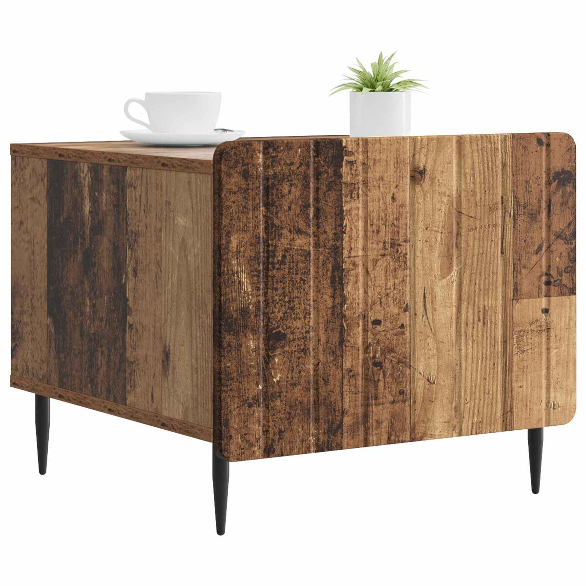 Couchtisch mit Schubladen Altholz 49 x 50 x 42 cm Holzwerkstoff