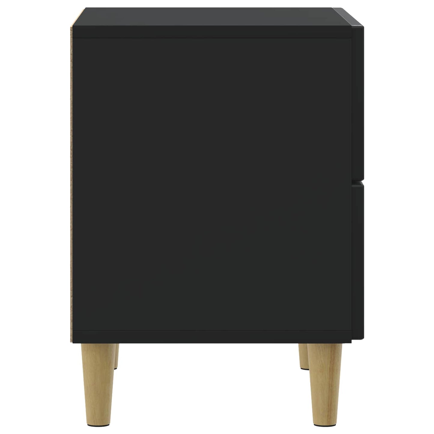 Nachttisch 2 Stk. Schwarz 43 x 34,5 x 48 cm Holzwerkstoff