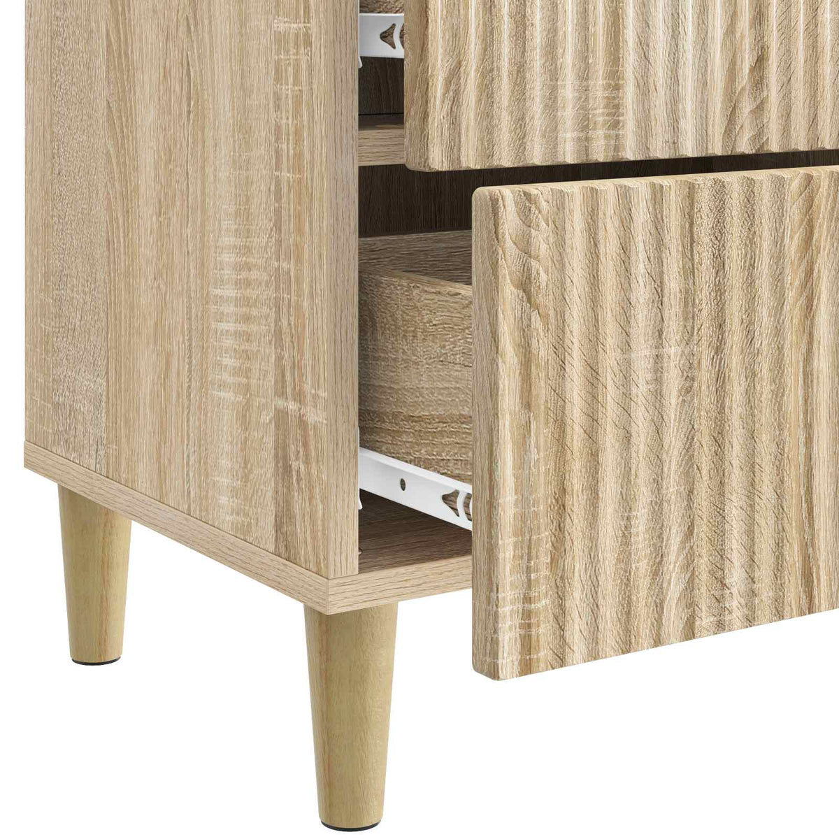 Nachttisch 2 Stk. Sonoma-Eiche 43 x 34,5 x 48 cm Holzwerkstoff