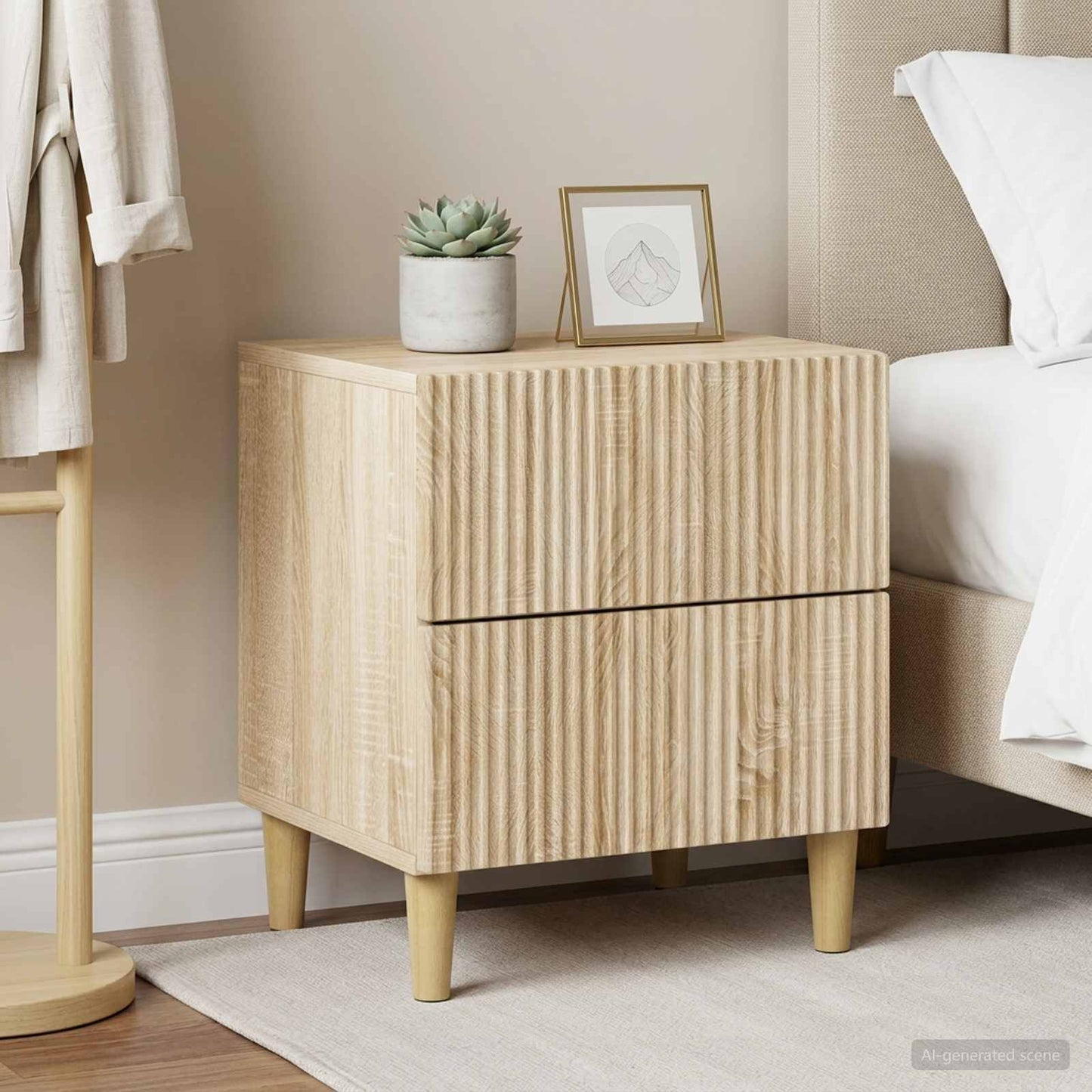 Nachttisch 2 Stk. Sonoma-Eiche 43 x 34,5 x 48 cm Holzwerkstoff