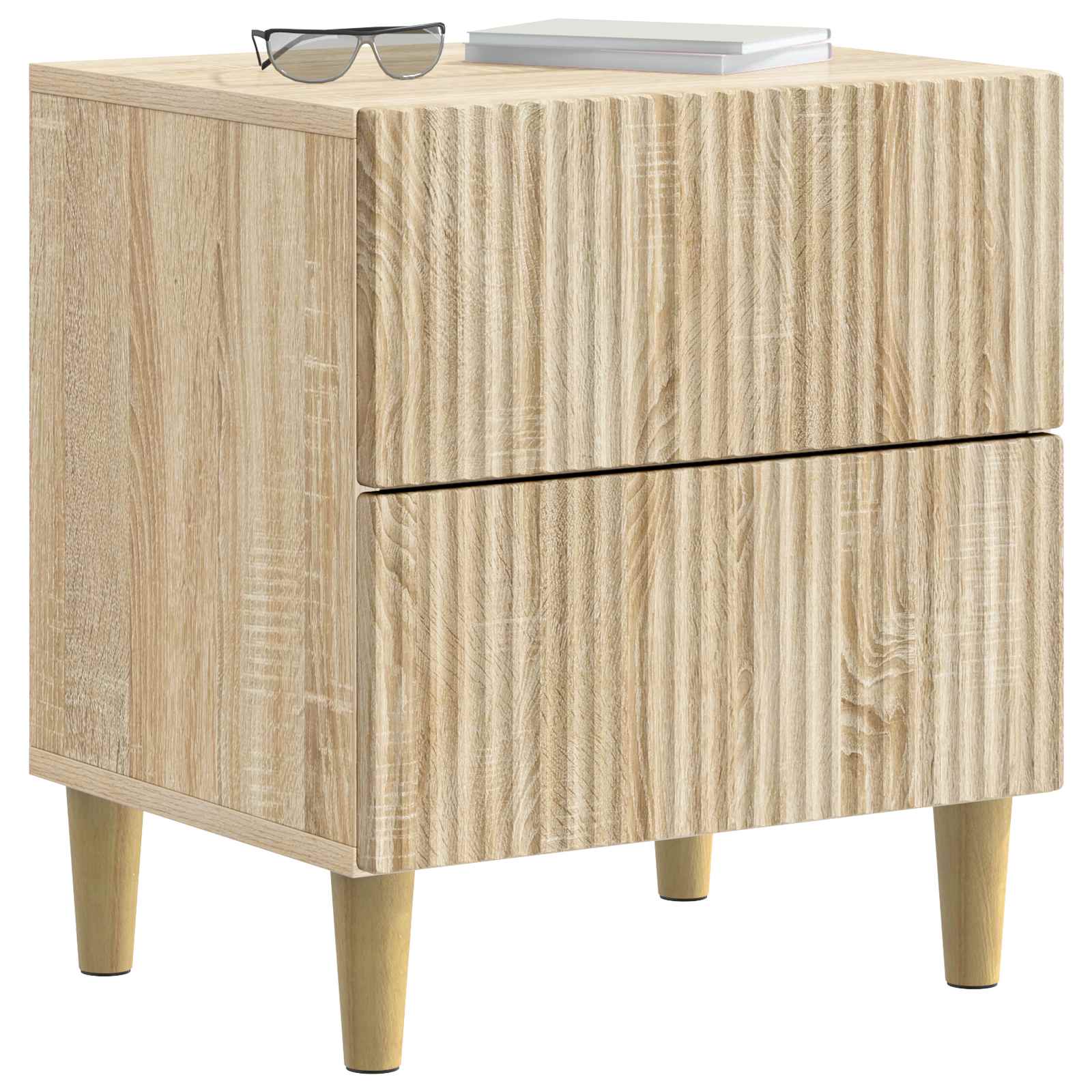 Nachttisch 2 Stk. Sonoma-Eiche 43 x 34,5 x 48 cm Holzwerkstoff
