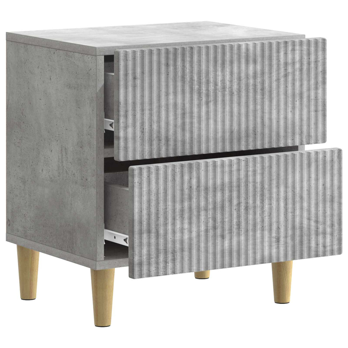 Nachttisch Betongrau 43 x 34,5 x 48 cm Holzwerkstoff