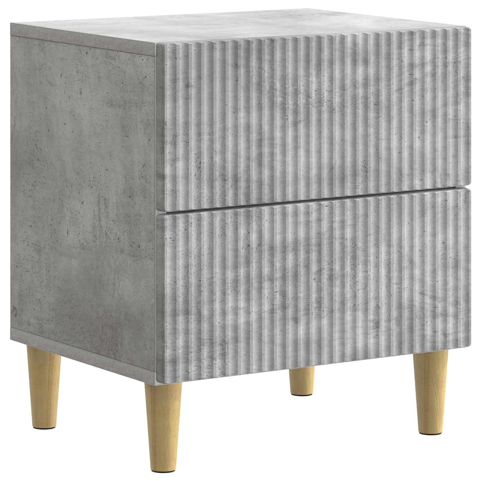 Nachttisch 2 Stk. Betongrau 43 x 34,5 x 48 cm Holzwerkstoff